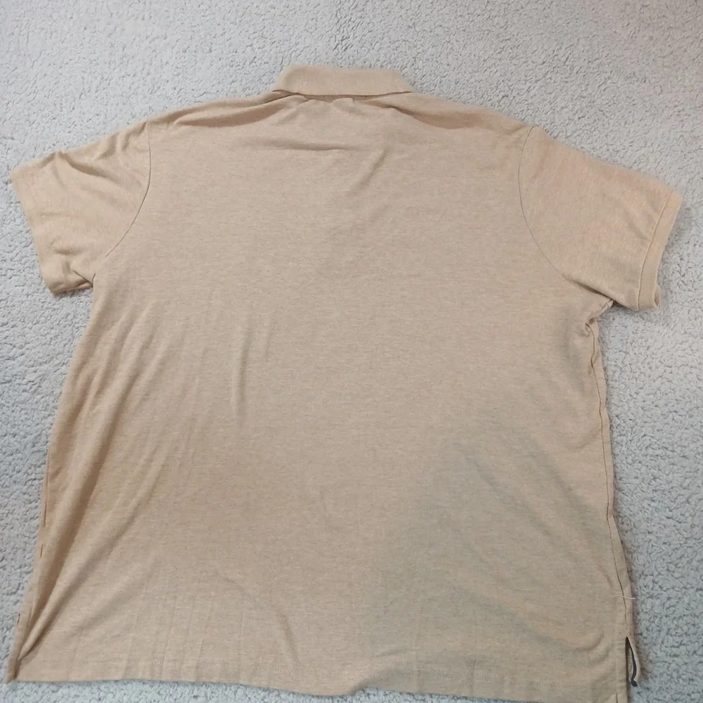 U.S. Polo ASSN Polo Shirt Men's 2XL‎ Embroidered Logo Cream Gold Polo Golf